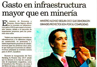 Peru Banking and Finance Day 2014 - Gasto en infraestructura mayor que en minería