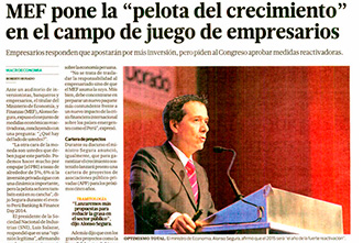 Peru Banking and Finance Day 2014 - MEF pone la "pelota del crecimiento" en el campo de juego de empresarios