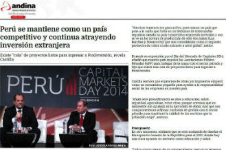 Peru Capital Markets Day - Perú se mantiene como un país competitivo y continua atrayendo inversión extranjera