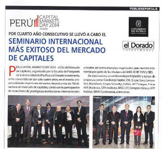 Peru Capital Markets Day 2014 – Por cuarto año consecutivo se llevó a cabo el seminario internacional más exitoso del mercado de capitales